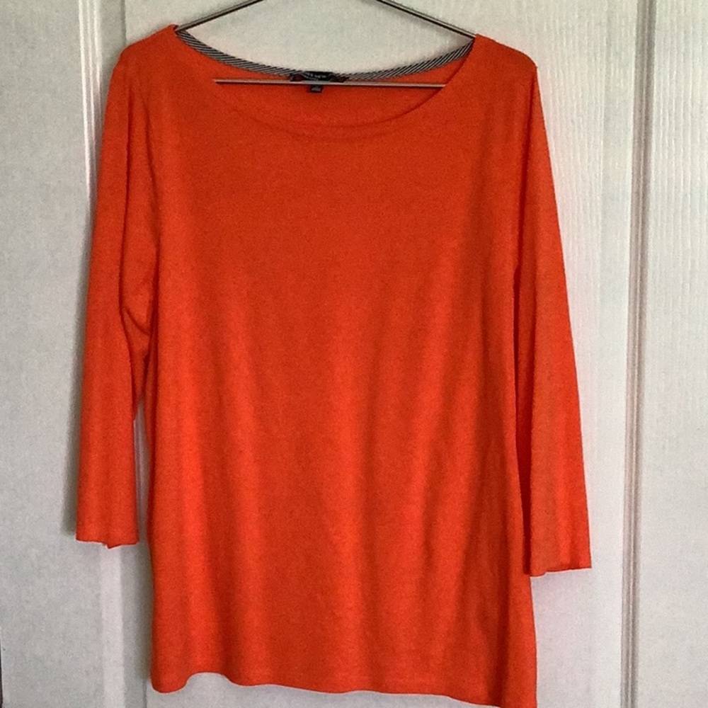 Misses/ladies Jones New York orange long sleeve cotton shirt